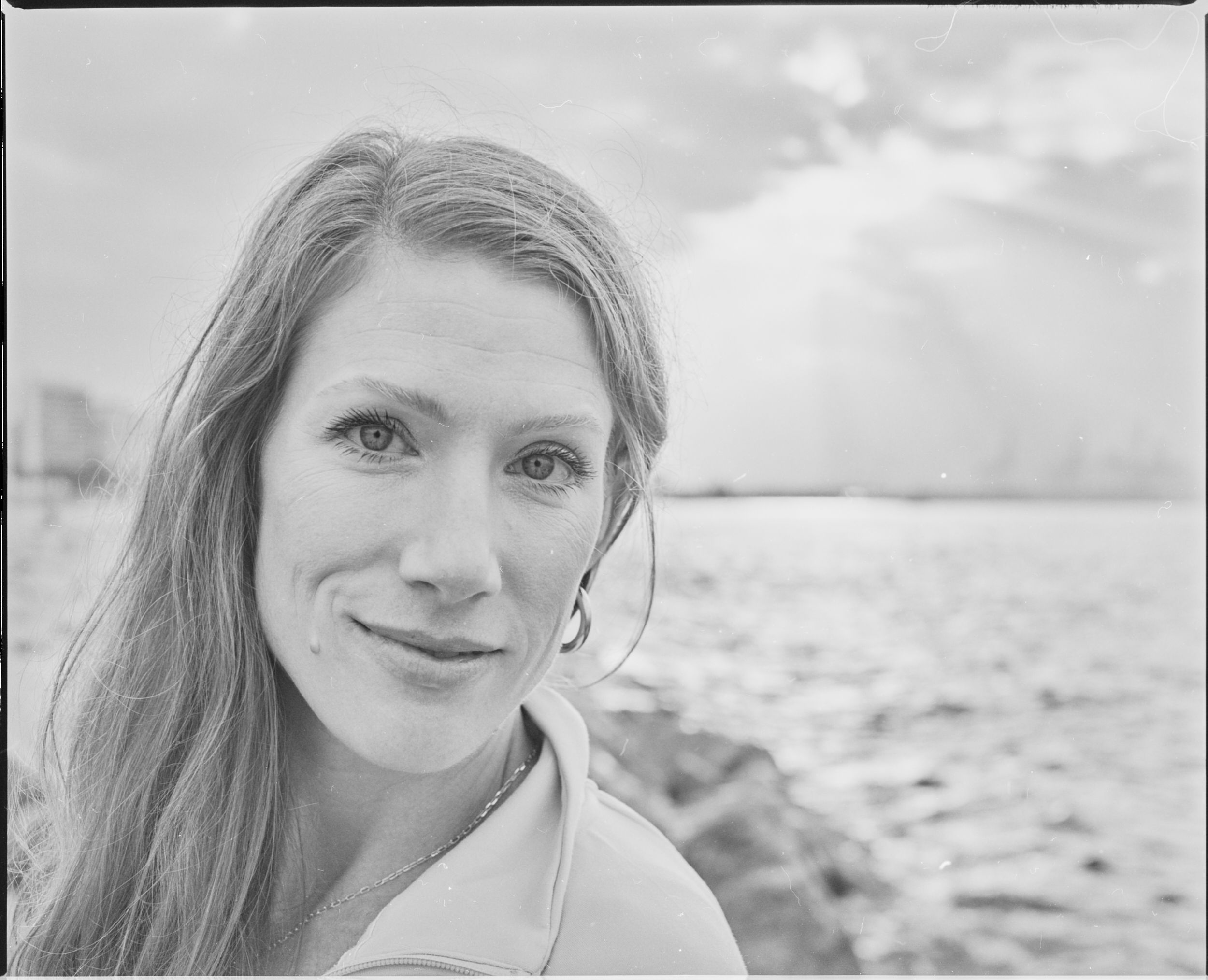 Black and white analog photograph shot on Mamiya RZ67 Pro II and Ilford Delta 100 Professional in Spain by TheAnalogPhotographer (United States). [Portraits]