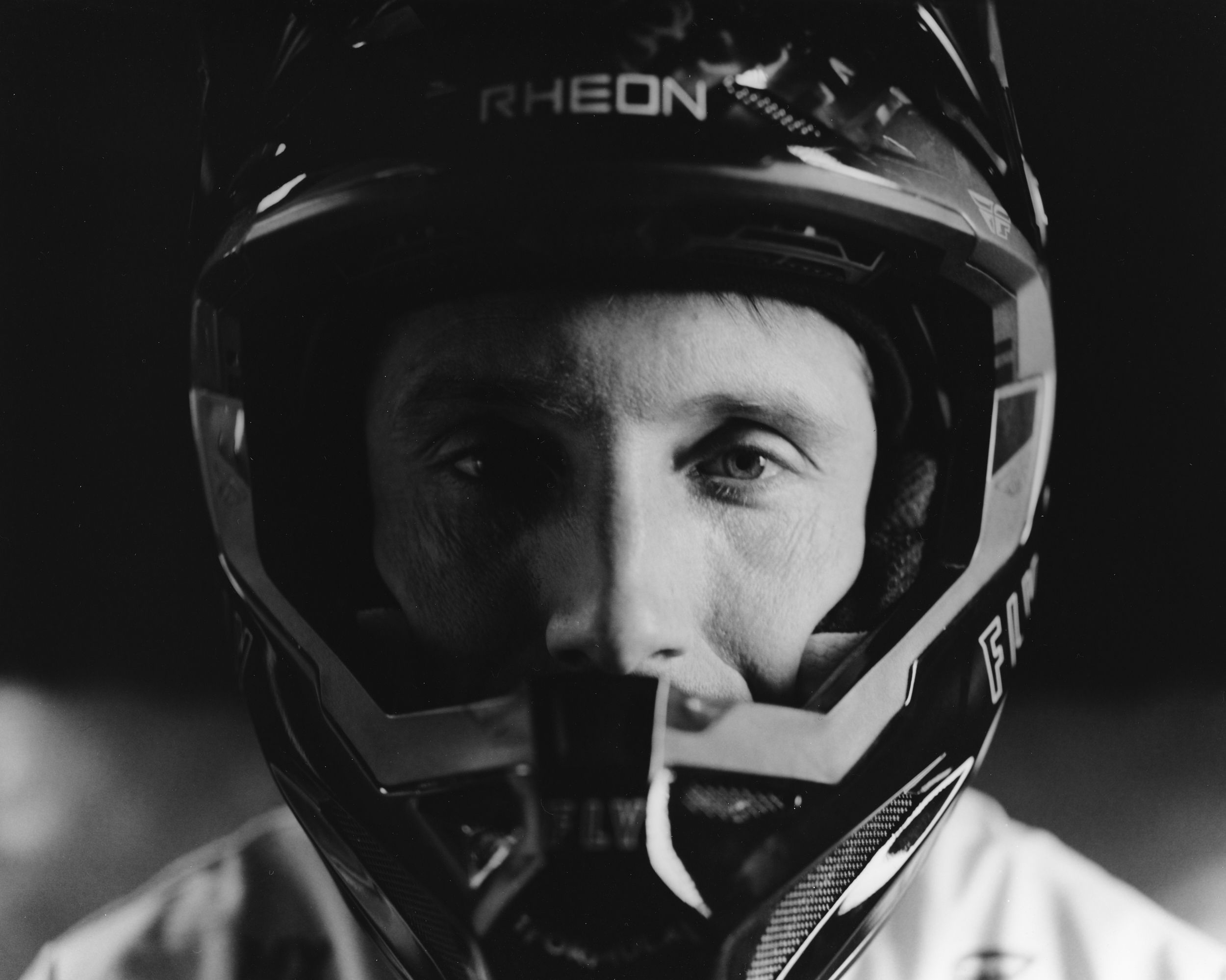 Black and white analog photograph shot on Mamiya RZ67 Pro II and Ilford Delta 400 Professional by TheAnalogPhotographer (United States). [Portraits]