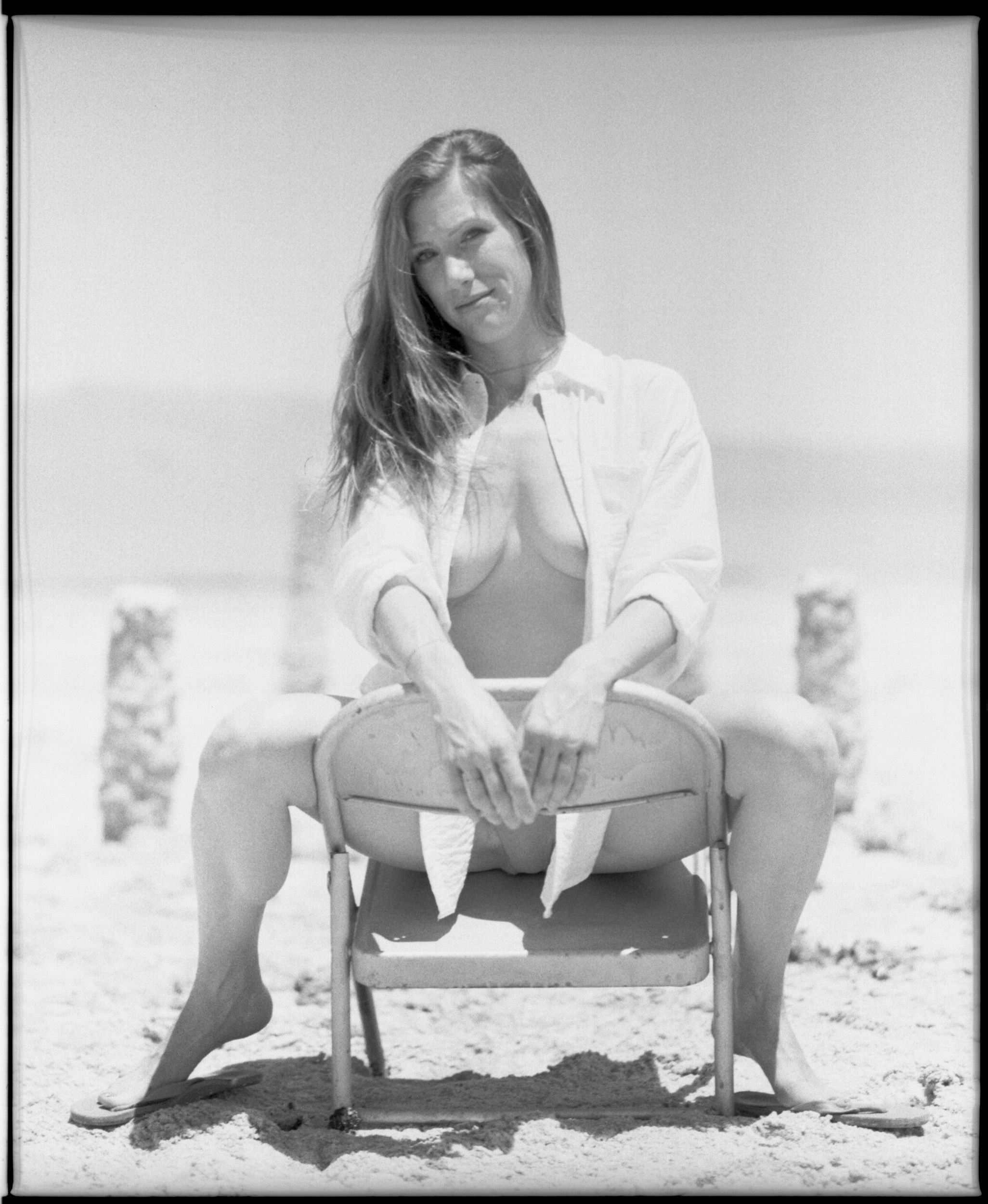 Black and white analog photograph shot on Mamiya RZ67 Pro II and Ilford Delta 400 Professional with Sekor 180mm by TheAnalogPhotographer (United States). [Art Nude (NSFW)]