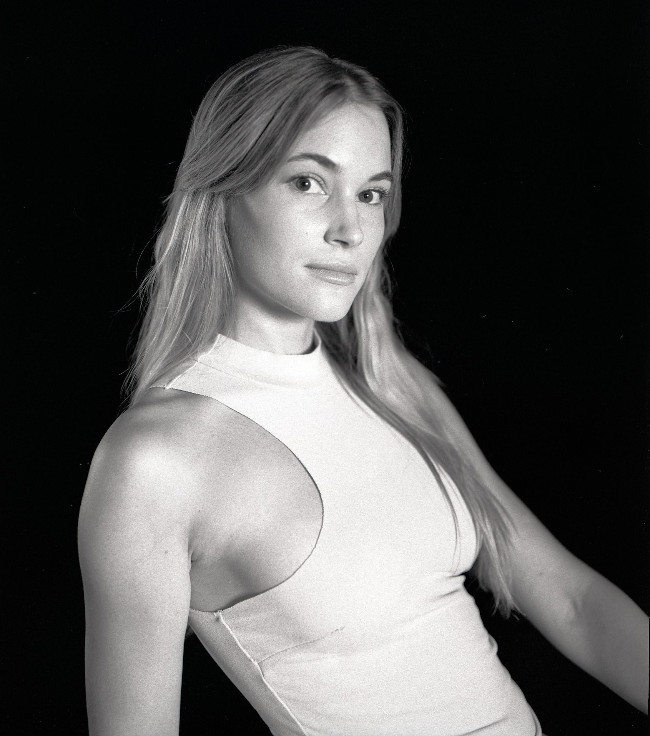 Black and white analog photograph shot on Mamiya RZ67 Pro II and Ilford Hp5 Plus in Arizona by TheAnalogPhotographer (United States). [Portraits]