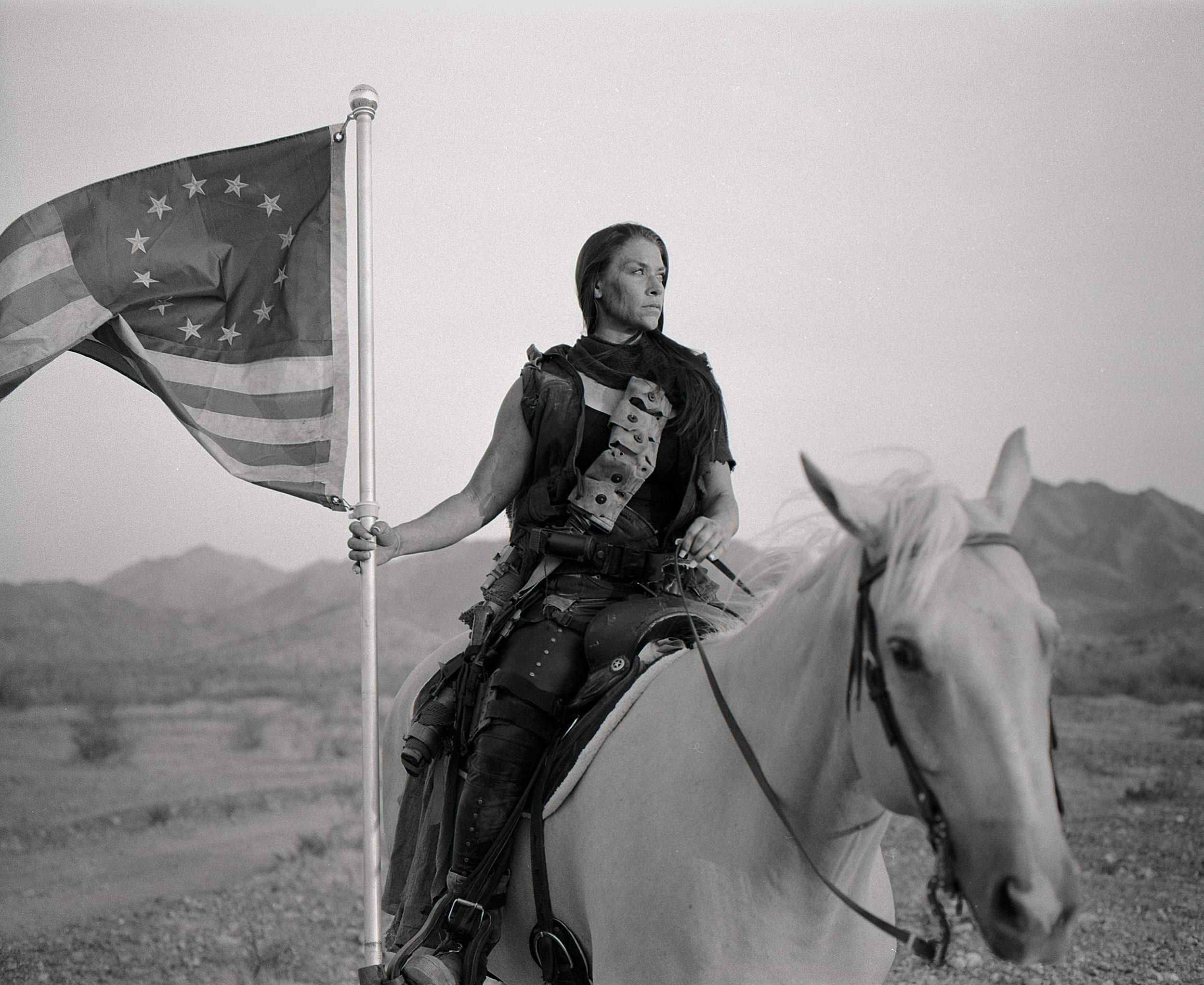 Black and white analog photograph shot on Mamiya RZ67 Pro II and Ilford Hp5 Plus with Sekor 90mm in Arizona by TheAnalogPhotographer (United States). [Portraits]
