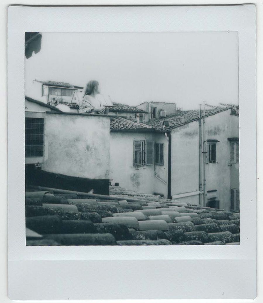 Black and white analog photograph shot on Mamiya RZ67 Pro II and Instax Square in Florence, Italy by TheAnalogPhotographer (United States). [Portraits]
