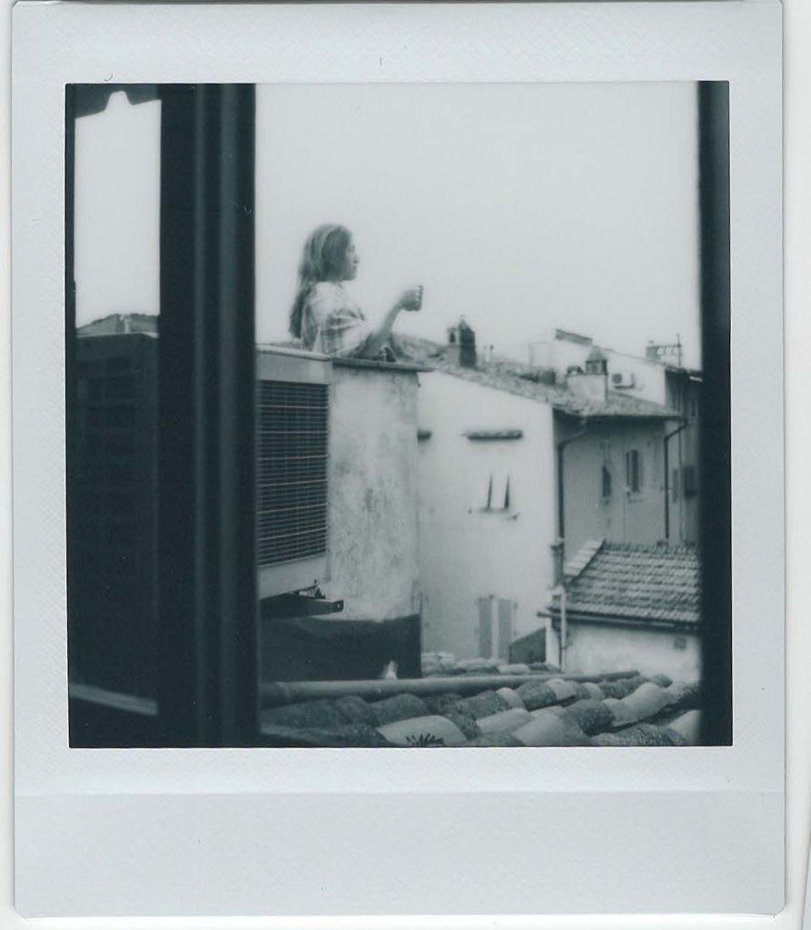 Black and white analog photograph shot on Mamiya RZ67 Pro II and Instax Square in Florence, Italy by TheAnalogPhotographer (United States). [Portraits]