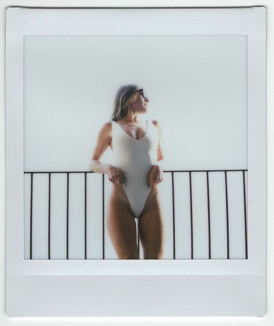 Color analog photograph shot on Mamiya RZ67 Pro II and Instax Square in Lake Como, Italy by TheAnalogPhotographer (United States). [Fashion]