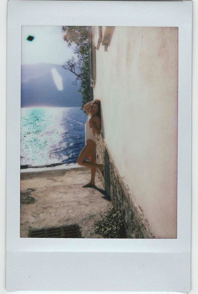 Color analog photograph shot on Leica Sofort and Instax Mini in Lake Como, Italy by TheAnalogPhotographer (United States). [Fashion]