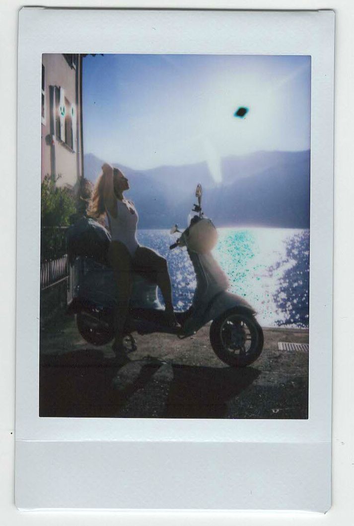 Color analog photograph shot on Leica Sofort and Instax Mini in Lake Como, Italy by TheAnalogPhotographer (United States). [Fashion]