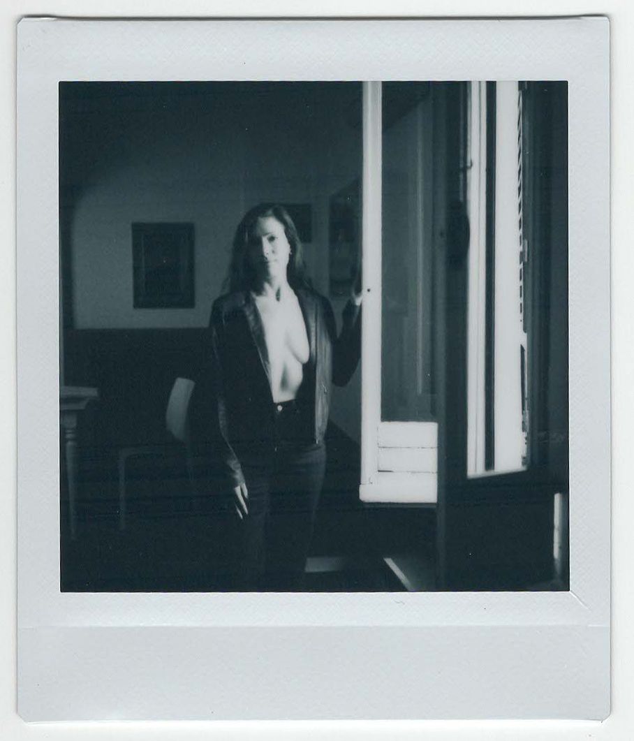 Black and white analog photograph shot on Mamiya RZ67 Pro II and Instax Square in Florence, Italy by TheAnalogPhotographer (United States). [Boudoir (SFW)]