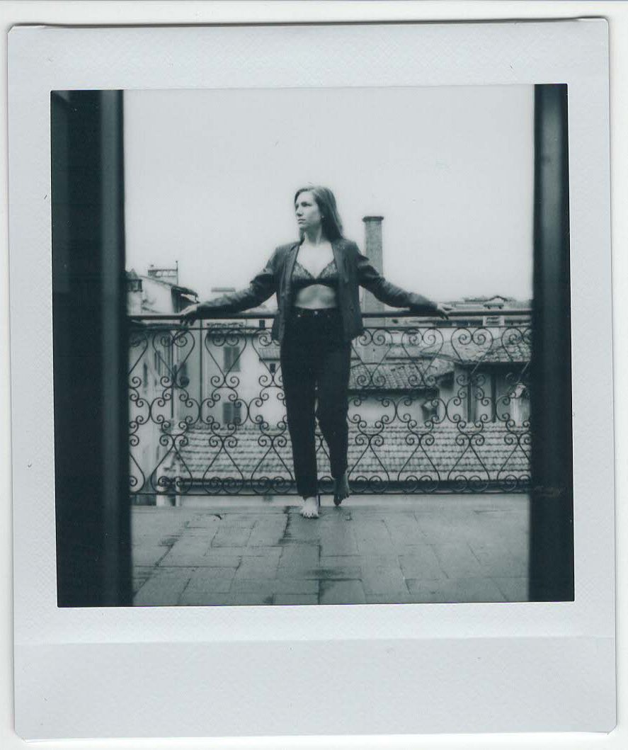 Black and white analog photograph shot on Mamiya RZ67 Pro II and Instax Square in Florence, Italy by TheAnalogPhotographer (United States). [Boudoir (SFW)]