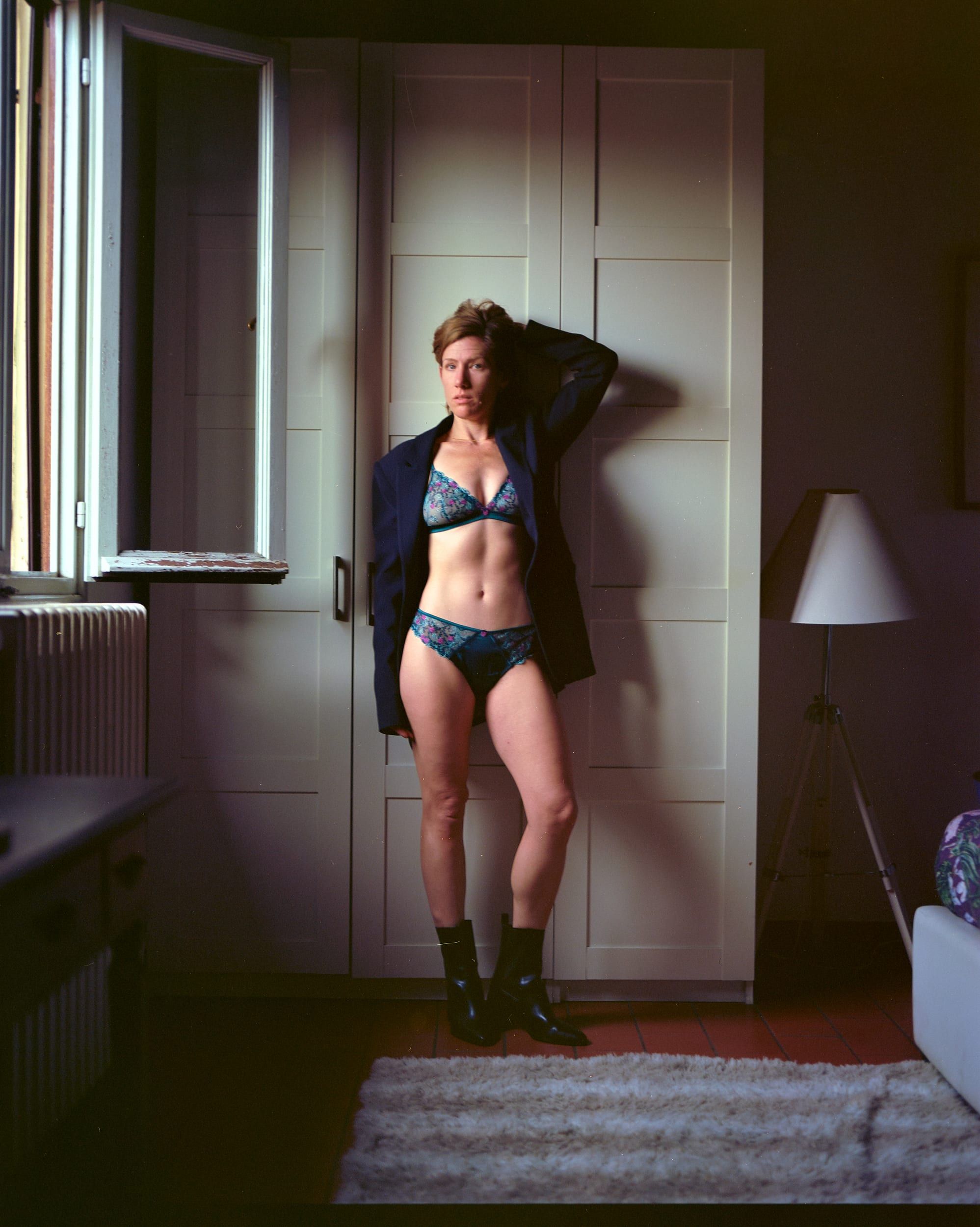 Color analog photograph shot on Mamiya RZ67 Pro II and Kodak Professional Ektar 100 in Florence, Italy by TheAnalogPhotographer (United States). [Boudoir (SFW)]