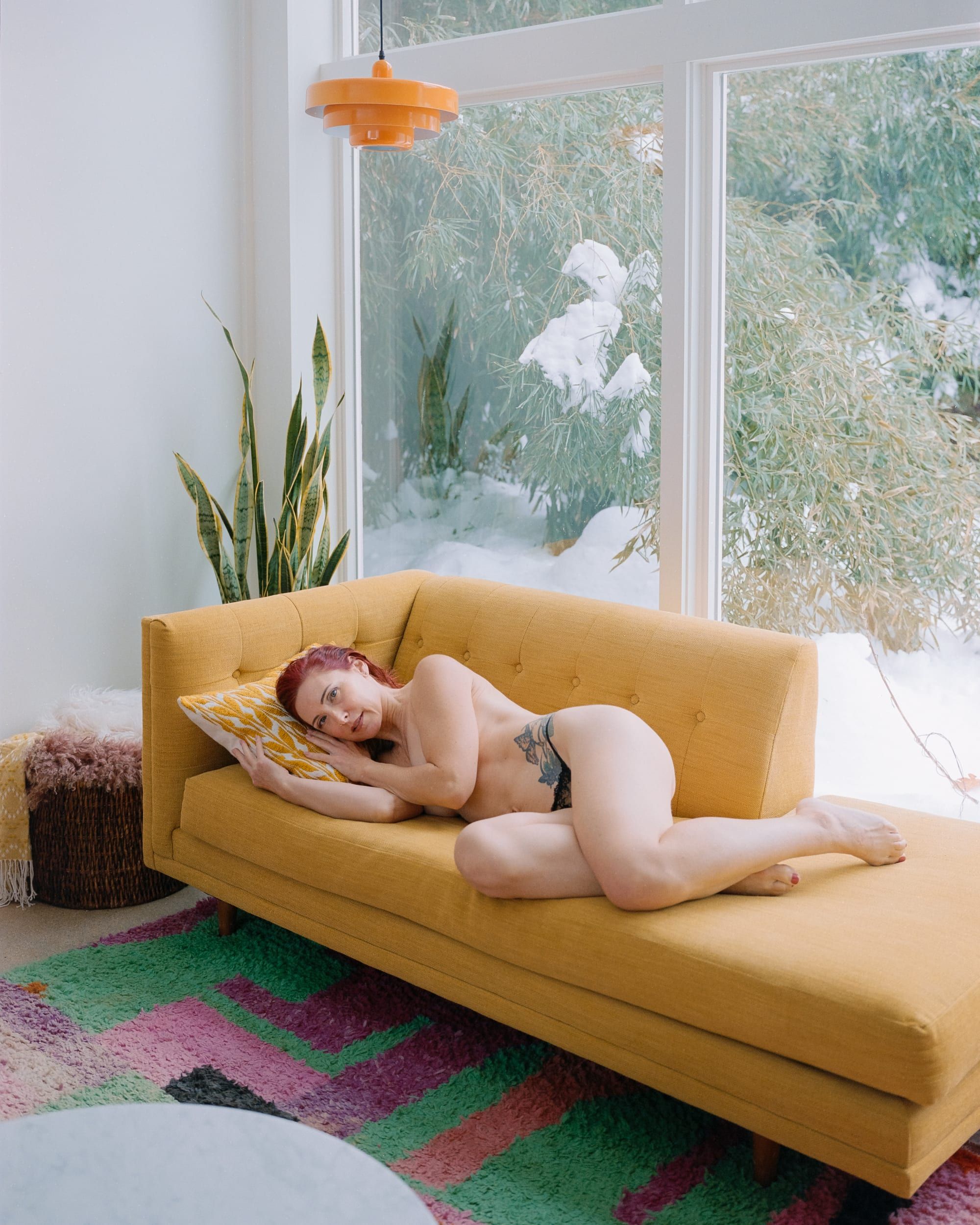 Color analog photograph shot on Hasselblad H1 and Fujifilm Fujicolor Pro 400h Professional with 100mm f2.2 in Columbus, Ohio by Jack_von_Linden (United States). [Boudoir (NSFW)]