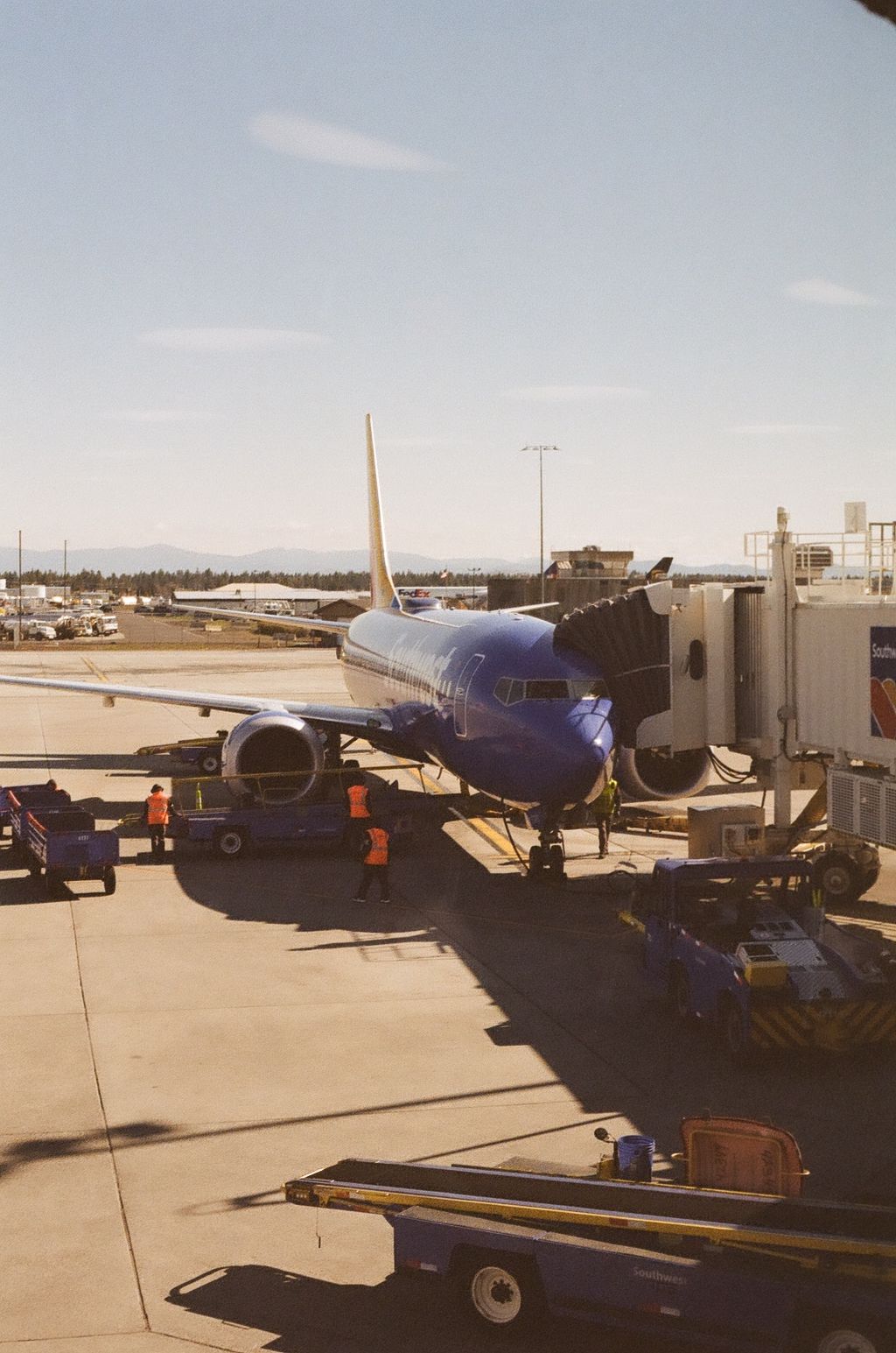 Color analog photograph shot on Canon A-1 and Kodak Gold 200 with 50 1.8 in San Jose, California by ShrubberNi (United States). [Aircraft]