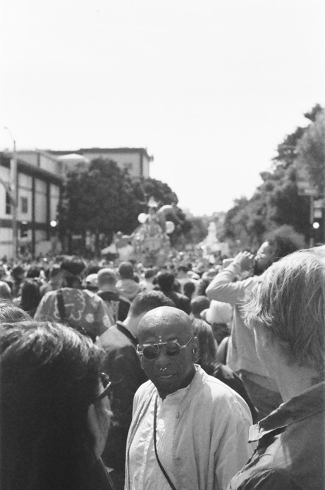 Black and white analog photograph shot on Canon A-1 and Street Candy Film Atm 400 with 50mm 1.8 in San Francisco by ShrubberNi (United States). [Portraits]