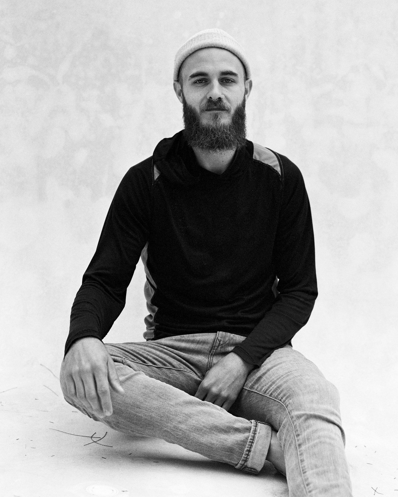 Black and white analog photograph shot on Pentax 6x7 and Ilford Hp5 Plus with 105mm by mikewwilliams (United States). [Portraits]